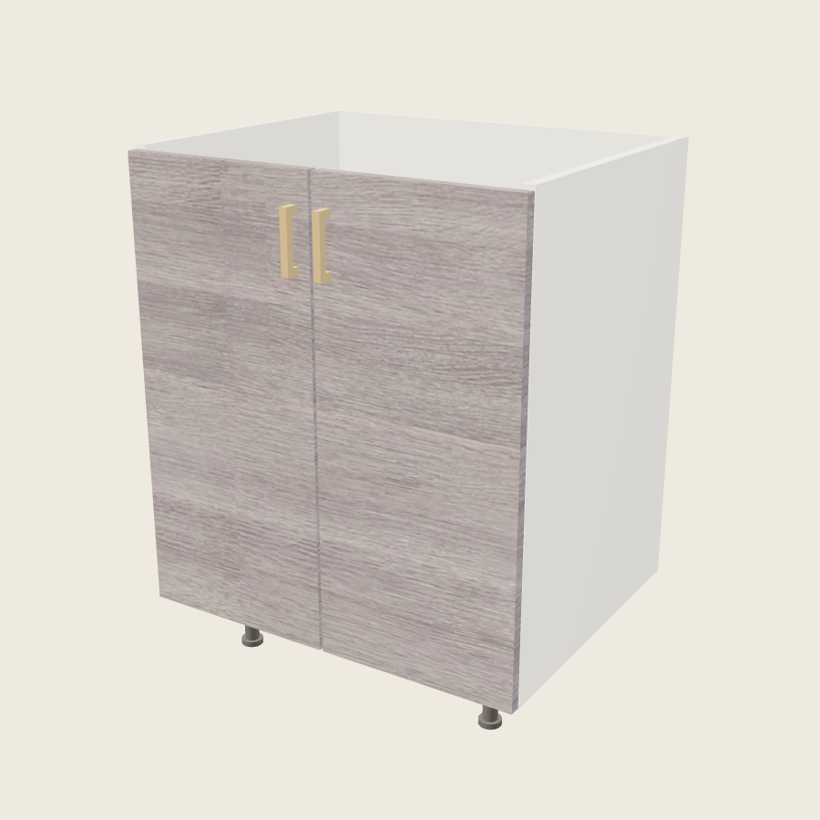 Torino Gray Wood Double Door Vanity Sink Base - VSB27FH — 2020 catalog rendering; finish and installed options are illustrative