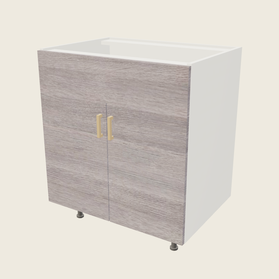 Torino Gray Wood Double Door Single False Drawer Front Vanity Sink Base - VSB30 — 2020 catalog rendering; finish and installed options are illustrative