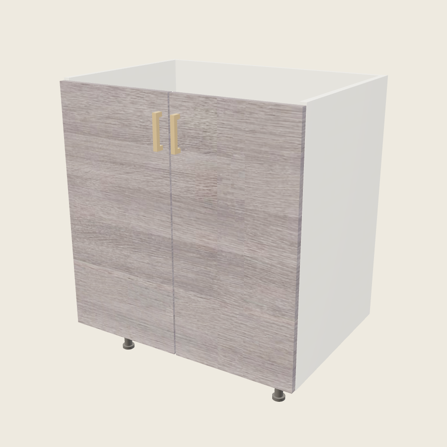 Torino Gray Wood Double Door Vanity Sink Base - VSB30FH — 2020 catalog rendering; finish and installed options are illustrative