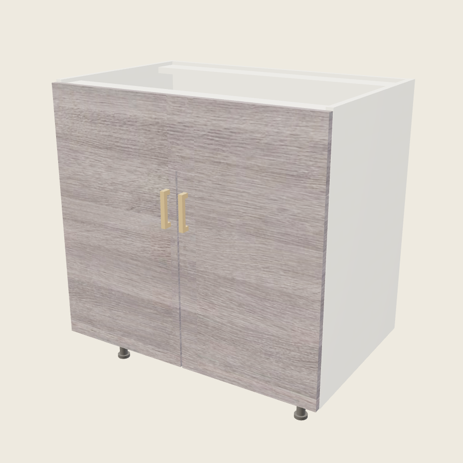 Torino Gray Wood Double Door Single False Drawer Front Vanity Sink Base - VSB33 — 2020 catalog rendering; finish and installed options are illustrative