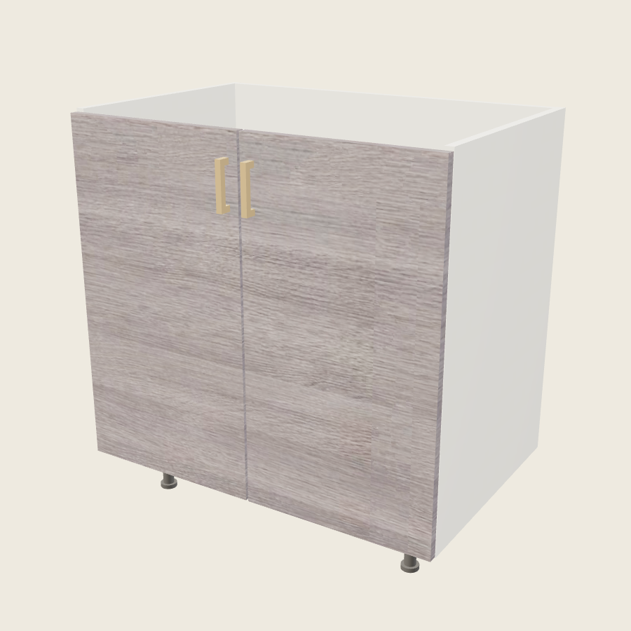 Torino Gray Wood Double Door Vanity Sink Base - VSB33FH — 2020 catalog rendering; finish and installed options are illustrative