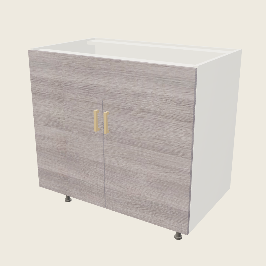 Torino Gray Wood Double Door Single False Drawer Front Vanity Sink Base - VSB36 — 2020 catalog rendering; finish and installed options are illustrative