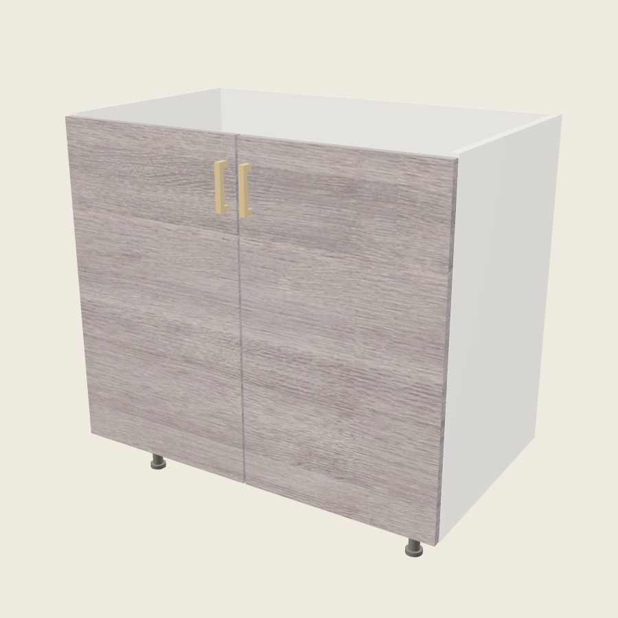Torino Gray Wood Double Door Vanity Sink Base - VSB36FH — 2020 catalog rendering; finish and installed options are illustrative