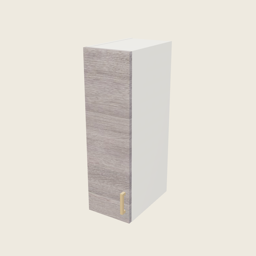 Torino Gray Wood Single Door Wall Cabinet - W0930 — 2020 catalog rendering; left-hand arrangement shown; finish and installed options are illustrative