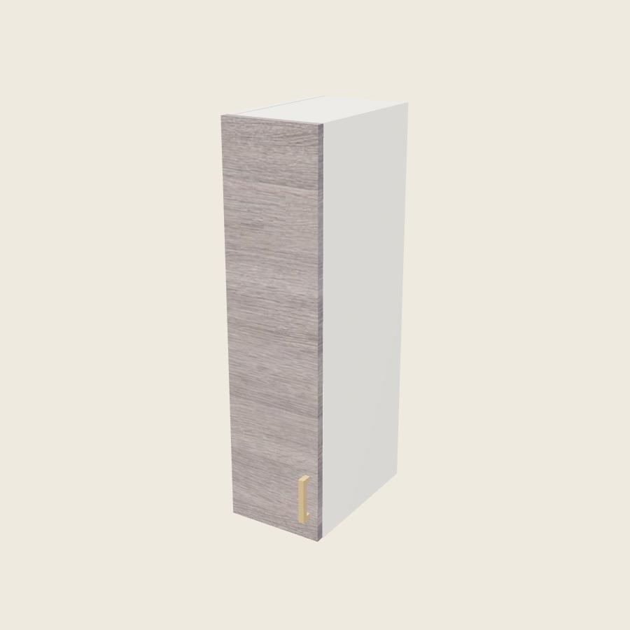 Torino Gray Wood Single Door Wall Cabinet - W0935 — 2020 catalog rendering; left-hand arrangement shown; finish and installed options are illustrative