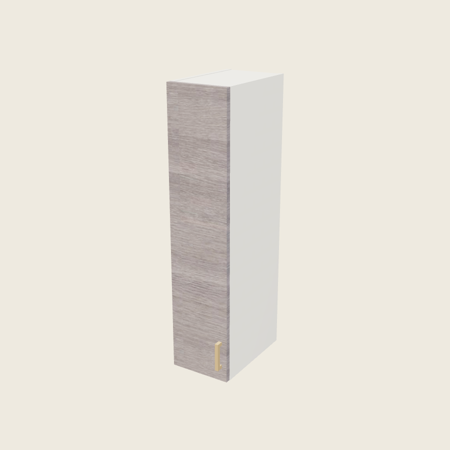Torino Gray Wood Single Door Wall Cabinet - W0940 — 2020 catalog rendering; left-hand arrangement shown; finish and installed options are illustrative