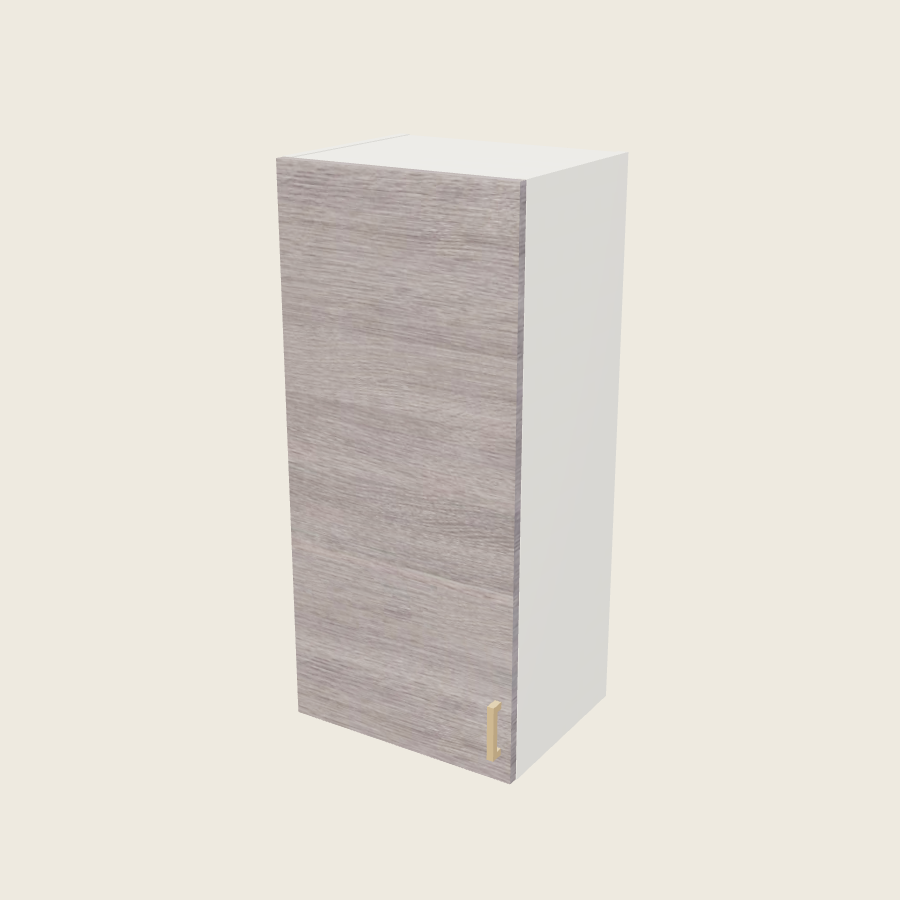 Torino Gray Wood Single Door Wall Cabinet - W1840 — 2020 catalog rendering; left-hand arrangement shown; finish and installed options are illustrative