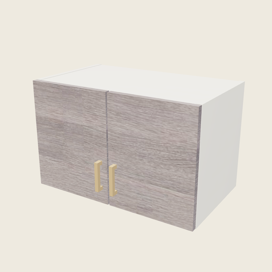 Torino Gray Wood Double Door Wall Cabinet - W2415 — 2020 catalog rendering; finish and installed options are illustrative