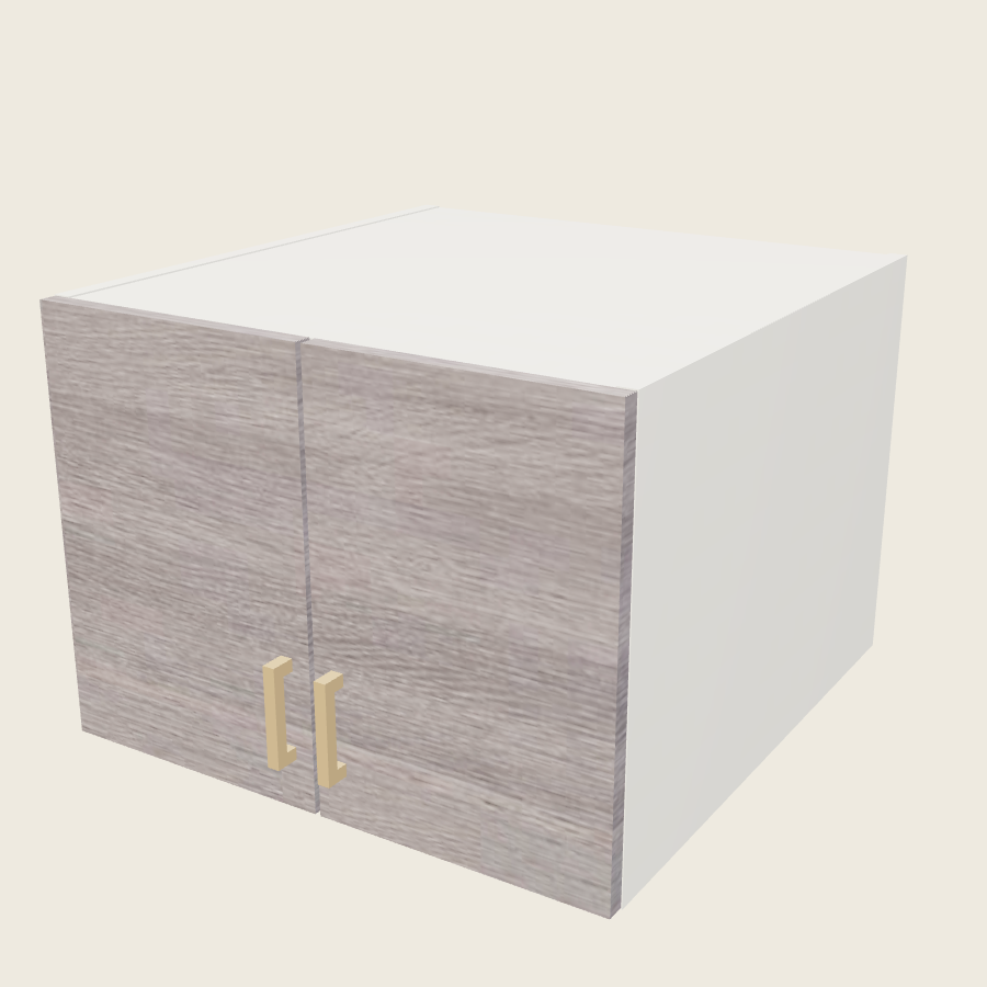 Torino Gray Wood Double Door Wall Cabinet - W241824 — 2020 catalog rendering; finish and installed options are illustrative