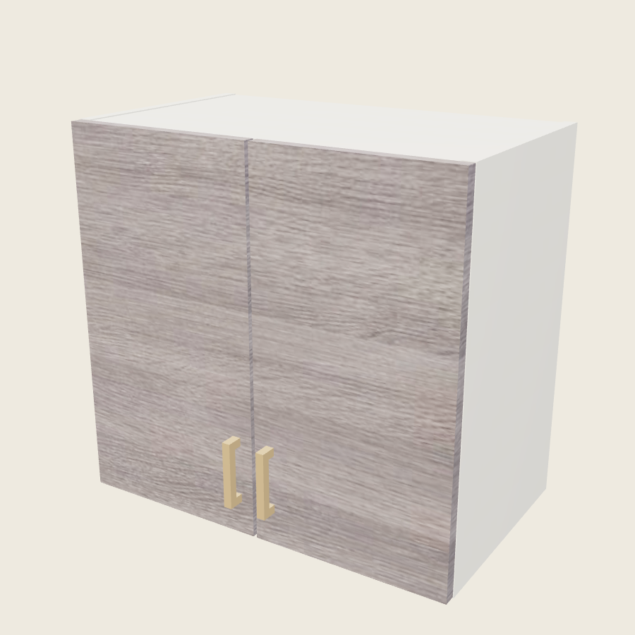 Torino Gray Wood Double Door Wall Cabinet - W2423 — 2020 catalog rendering; finish and installed options are illustrative