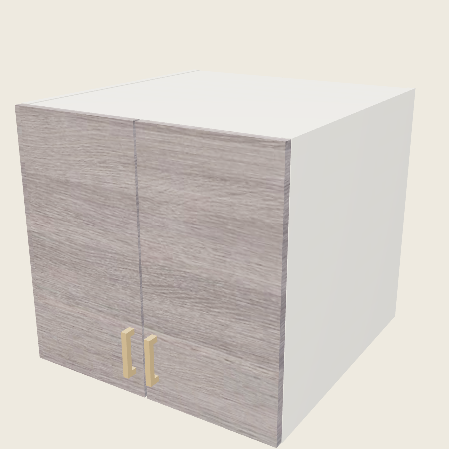 Torino Gray Wood Double Door Wall Cabinet - W242324 — 2020 catalog rendering; finish and installed options are illustrative