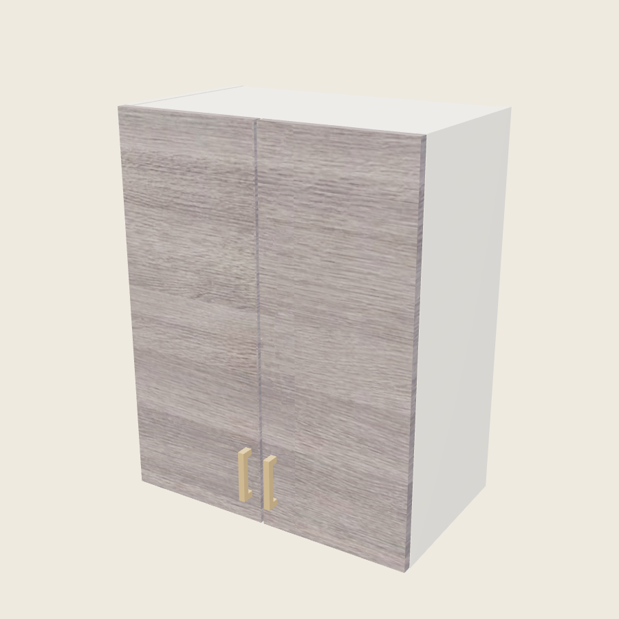 Torino Gray Wood Double Door Wall Cabinet - W2430 — 2020 catalog rendering; finish and installed options are illustrative