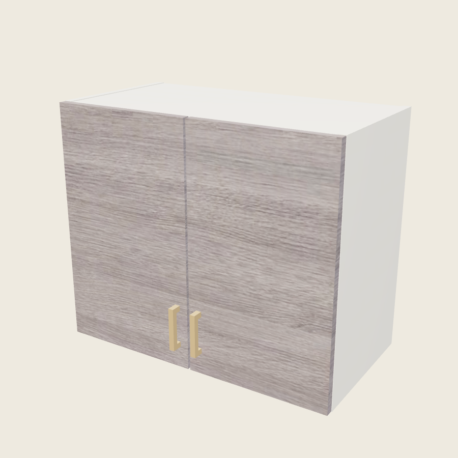 Torino Gray Wood Double Door Wall Cabinet - W2723 — 2020 catalog rendering; finish and installed options are illustrative