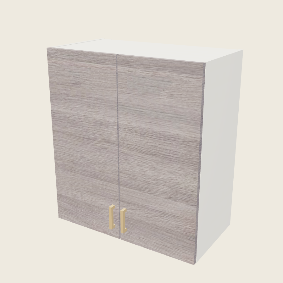 Torino Gray Wood Double Door Wall Cabinet - W2730 — 2020 catalog rendering; finish and installed options are illustrative