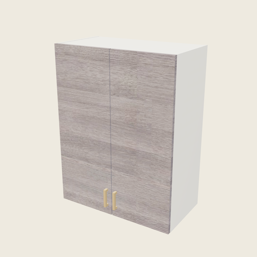 Torino Gray Wood Double Door Wall Cabinet - W2735 — 2020 catalog rendering; finish and installed options are illustrative