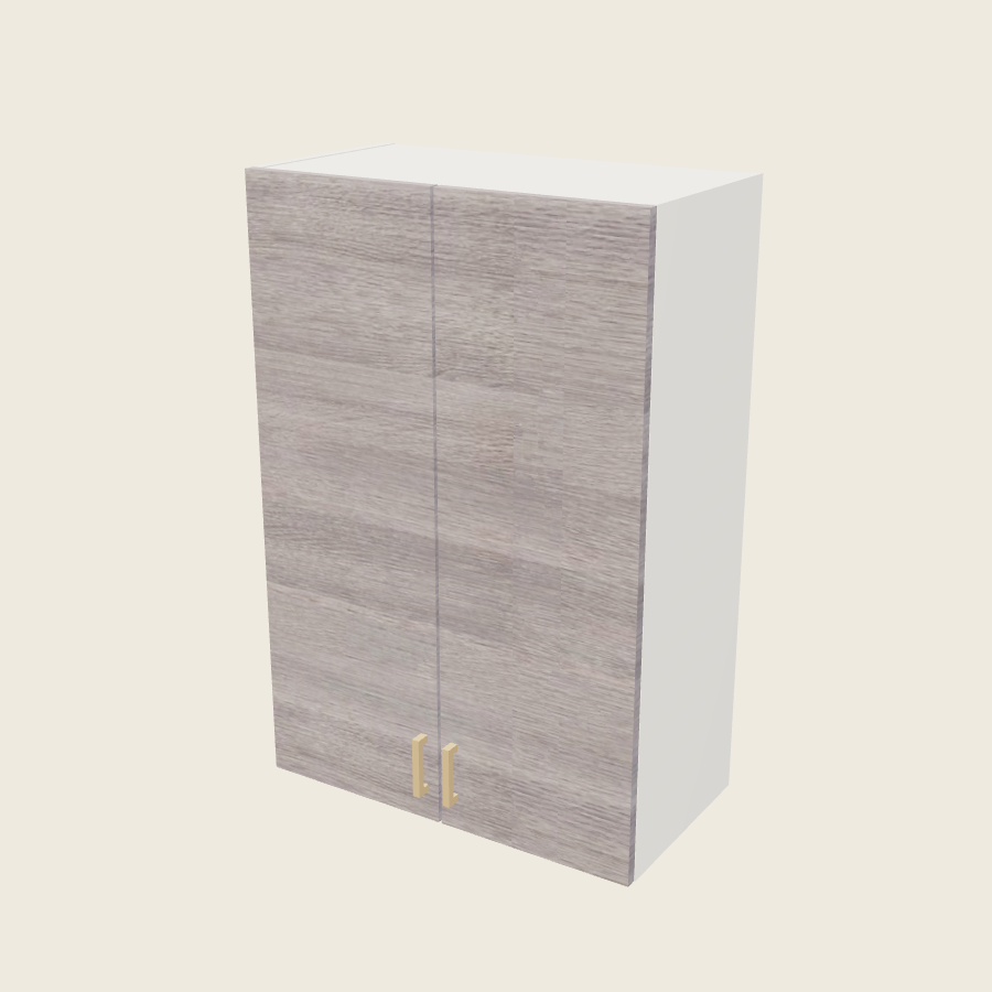 Torino Gray Wood Double Door Wall Cabinet - W2740 — 2020 catalog rendering; finish and installed options are illustrative