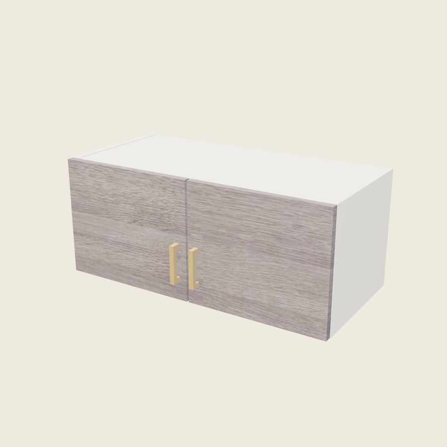 Torino Gray Wood Double Door Wall Cabinet - W3012 — 2020 catalog rendering; finish and installed options are illustrative