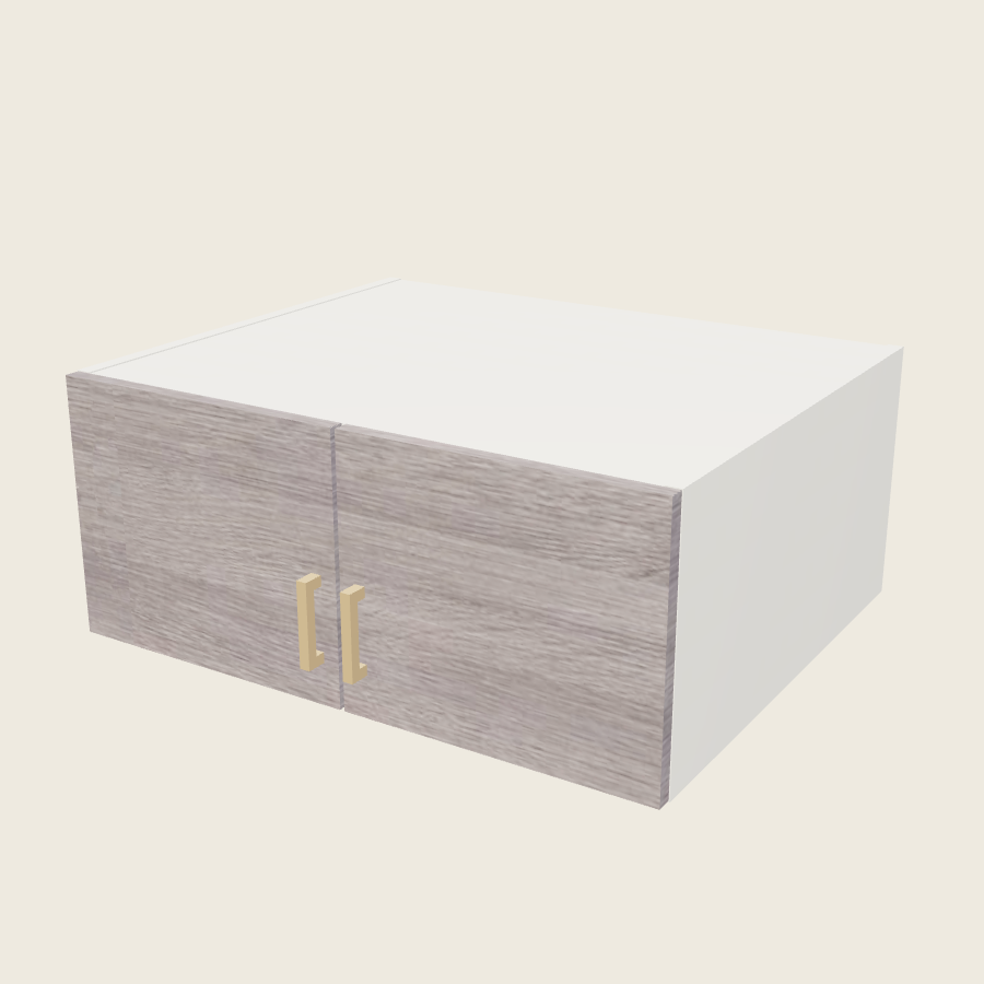 Torino Gray Wood Double Door Wall Cabinet - W301224 — 2020 catalog rendering; finish and installed options are illustrative