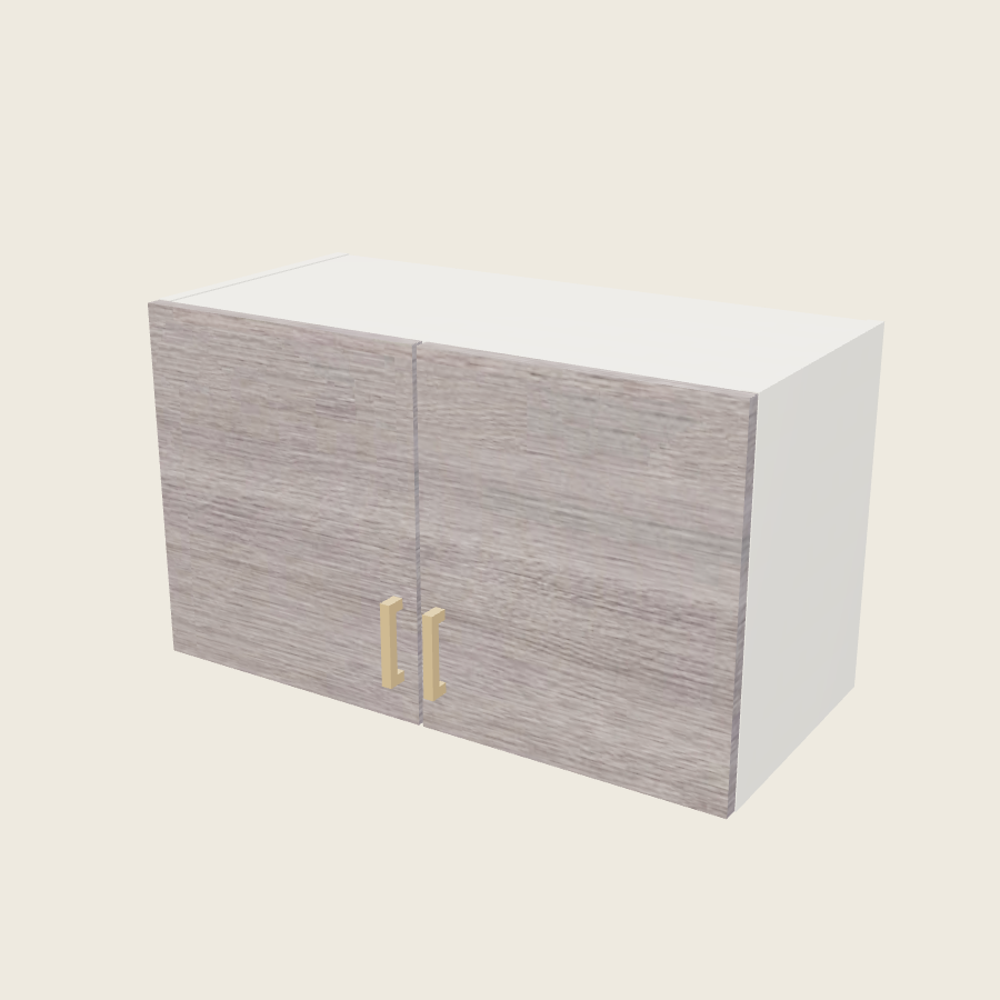 Torino Gray Wood Double Door Wall Cabinet - W3018 — 2020 catalog rendering; finish and installed options are illustrative