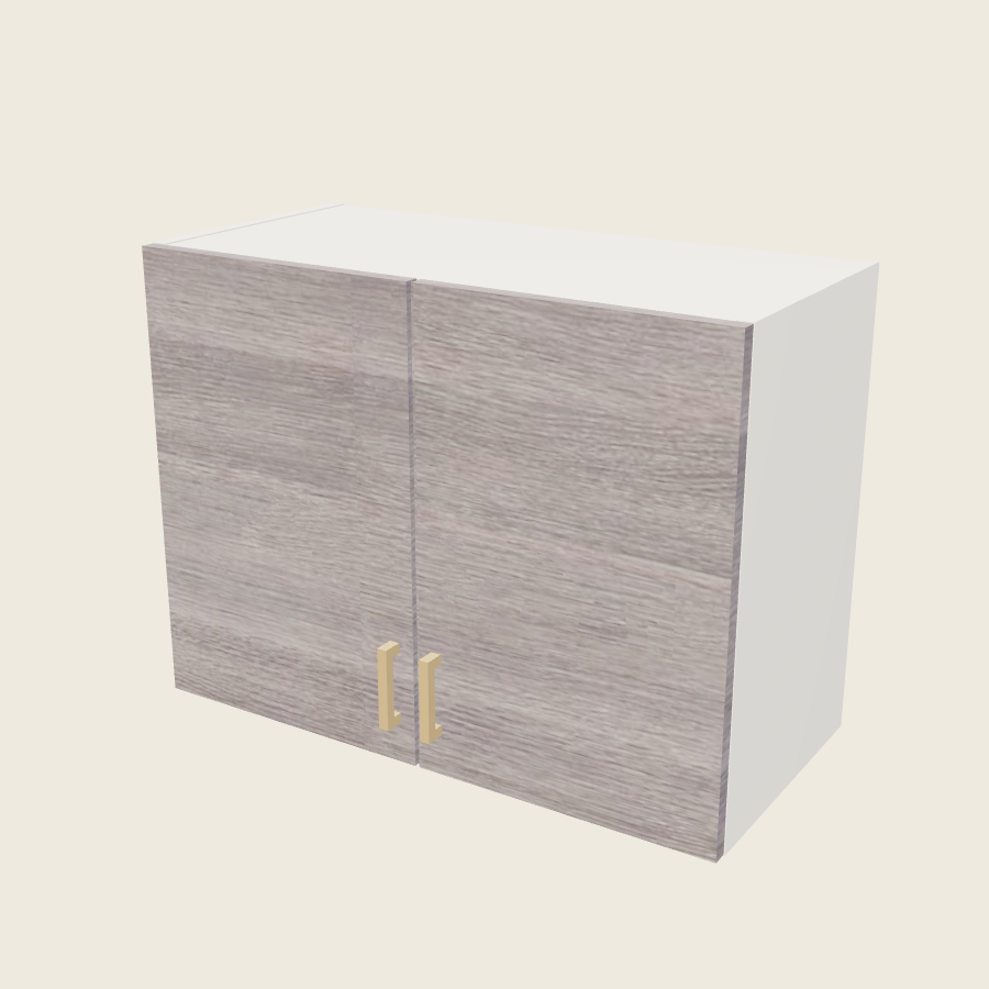 Torino Gray Wood Double Door Wall Cabinet - W3023 — 2020 catalog rendering; finish and installed options are illustrative