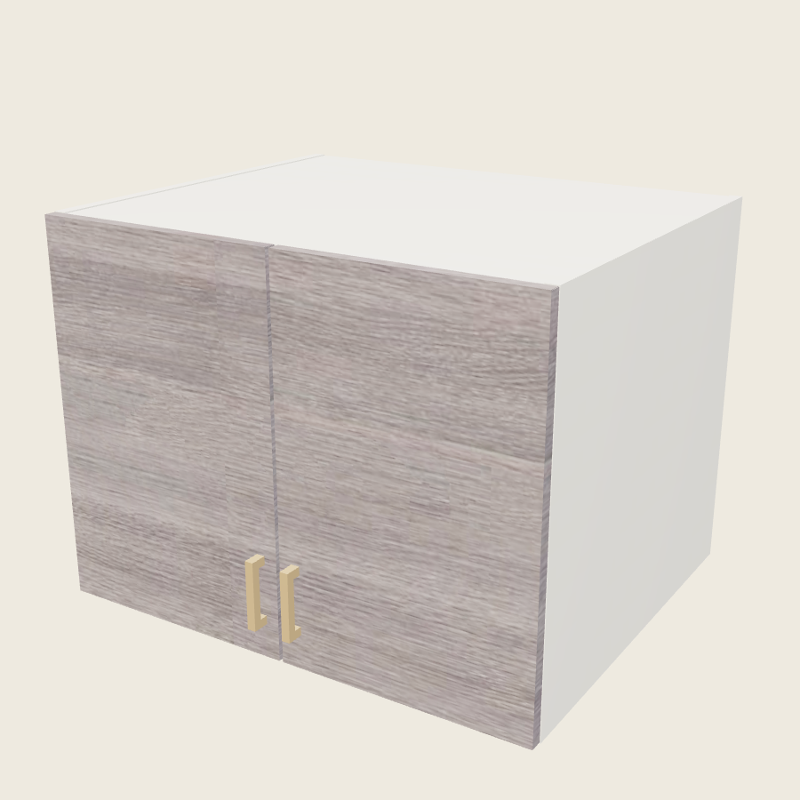 Torino Gray Wood Double Door Wall Cabinet - W302324 — 2020 catalog rendering; finish and installed options are illustrative