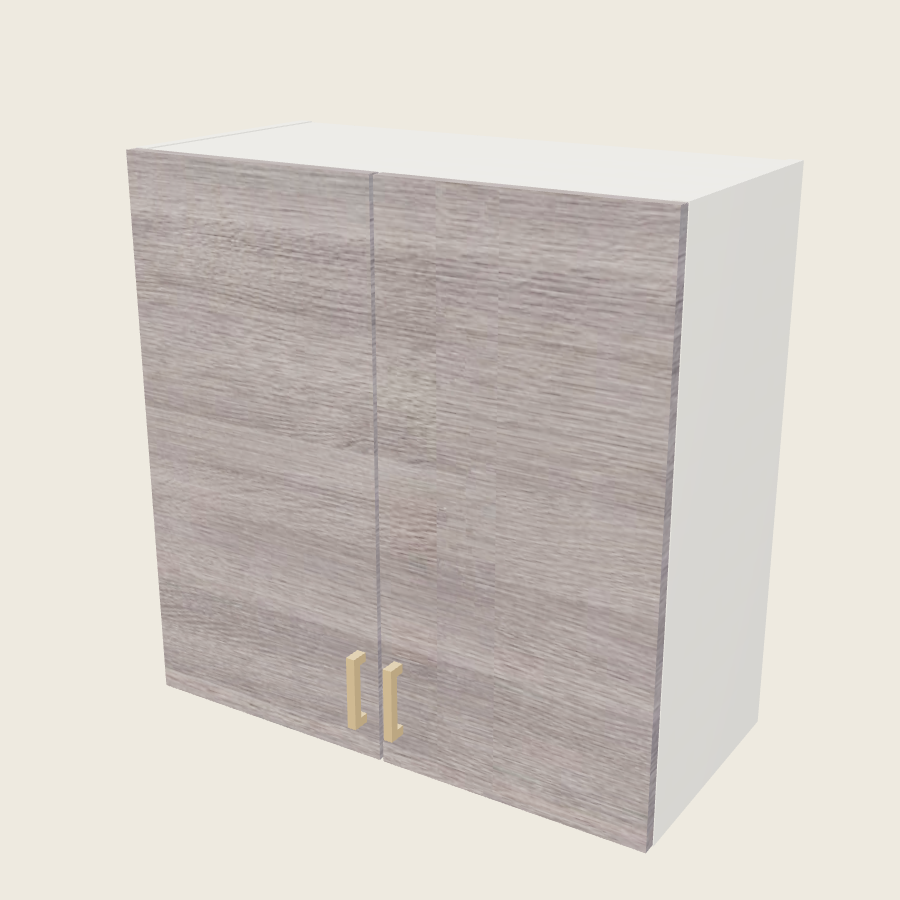 Torino Gray Wood Double Door Wall Cabinet - W3030 — 2020 catalog rendering; finish and installed options are illustrative