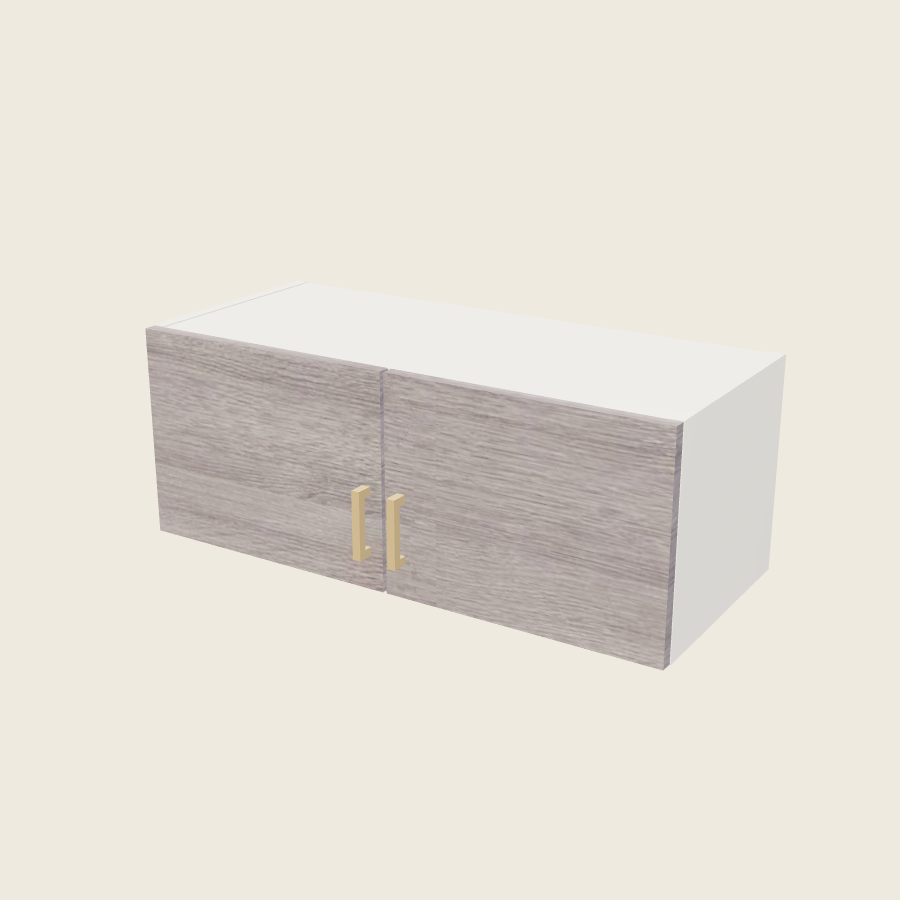 Torino Gray Wood Double Door Wall Cabinet - W3312 — 2020 catalog rendering; finish and installed options are illustrative