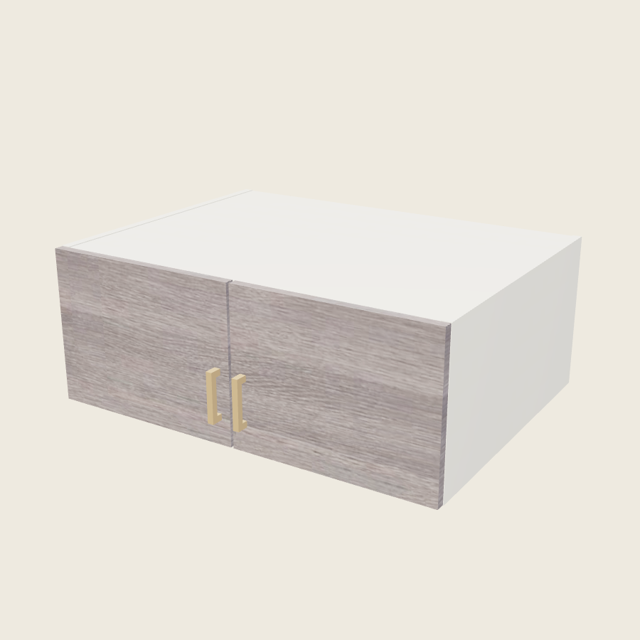 Torino Gray Wood Double Door Wall Cabinet - W331224 — 2020 catalog rendering; finish and installed options are illustrative