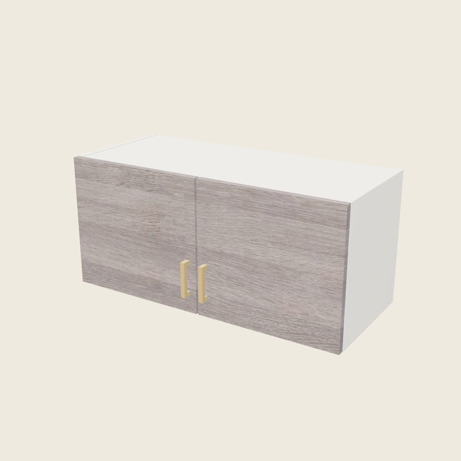 Torino Gray Wood Double Door Wall Cabinet - W3315 — 2020 catalog rendering; finish and installed options are illustrative