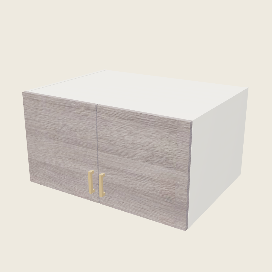 Torino Gray Wood Double Door Wall Cabinet - W331824 — 2020 catalog rendering; finish and installed options are illustrative