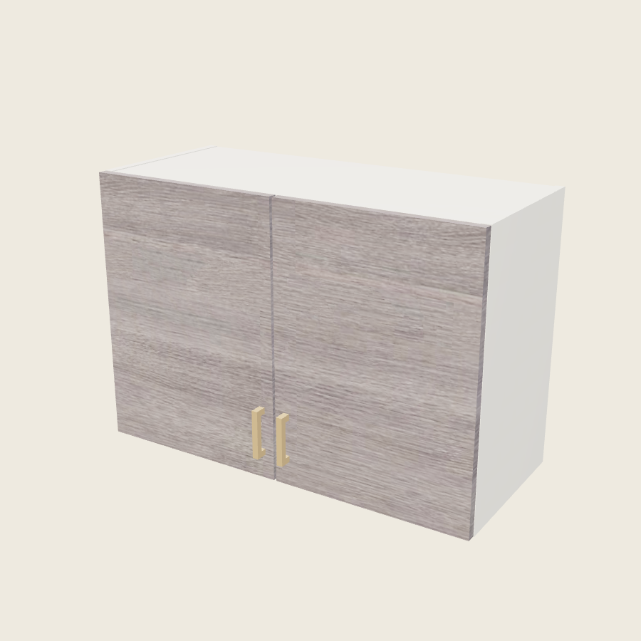 Torino Gray Wood Double Door Wall Cabinet - W3323 — 2020 catalog rendering; finish and installed options are illustrative