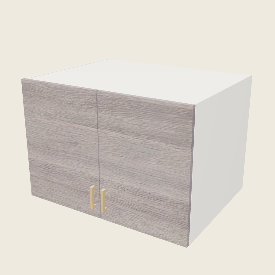Torino Gray Wood Double Door Wall Cabinet - W332324 — 2020 catalog rendering; finish and installed options are illustrative