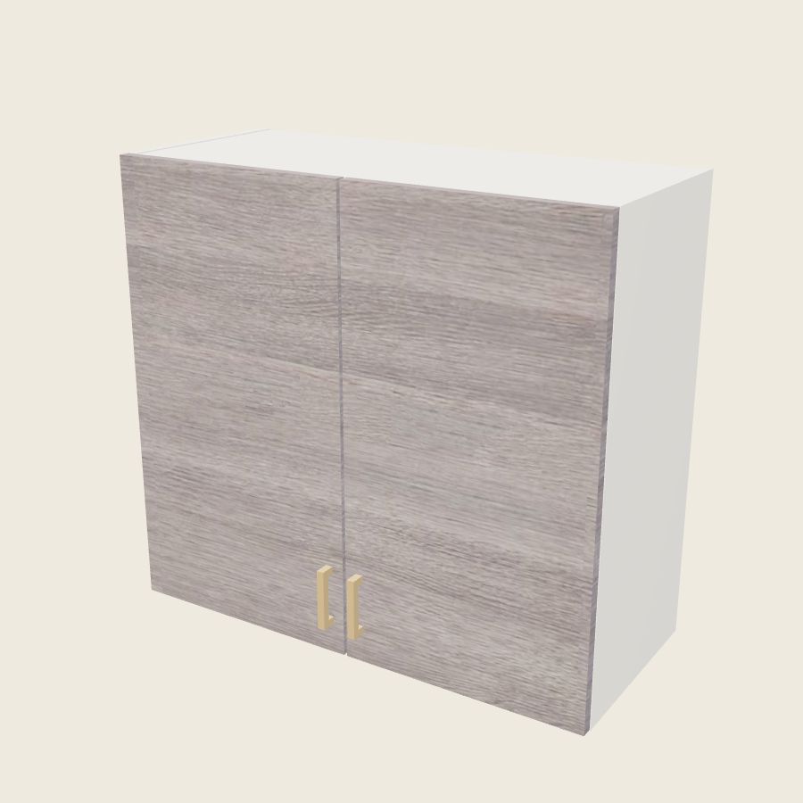 Torino Gray Wood Double Door Wall Cabinet - W3330 — 2020 catalog rendering; finish and installed options are illustrative