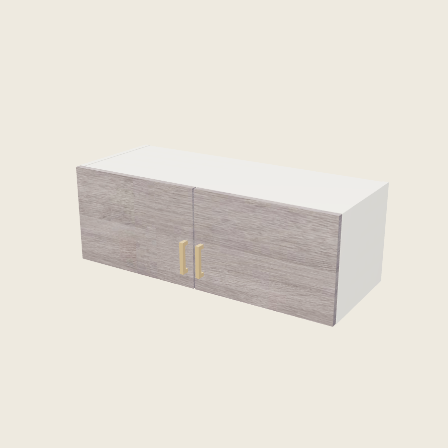 Torino Gray Wood Double Door Wall Cabinet - W3612 — 2020 catalog rendering; finish and installed options are illustrative