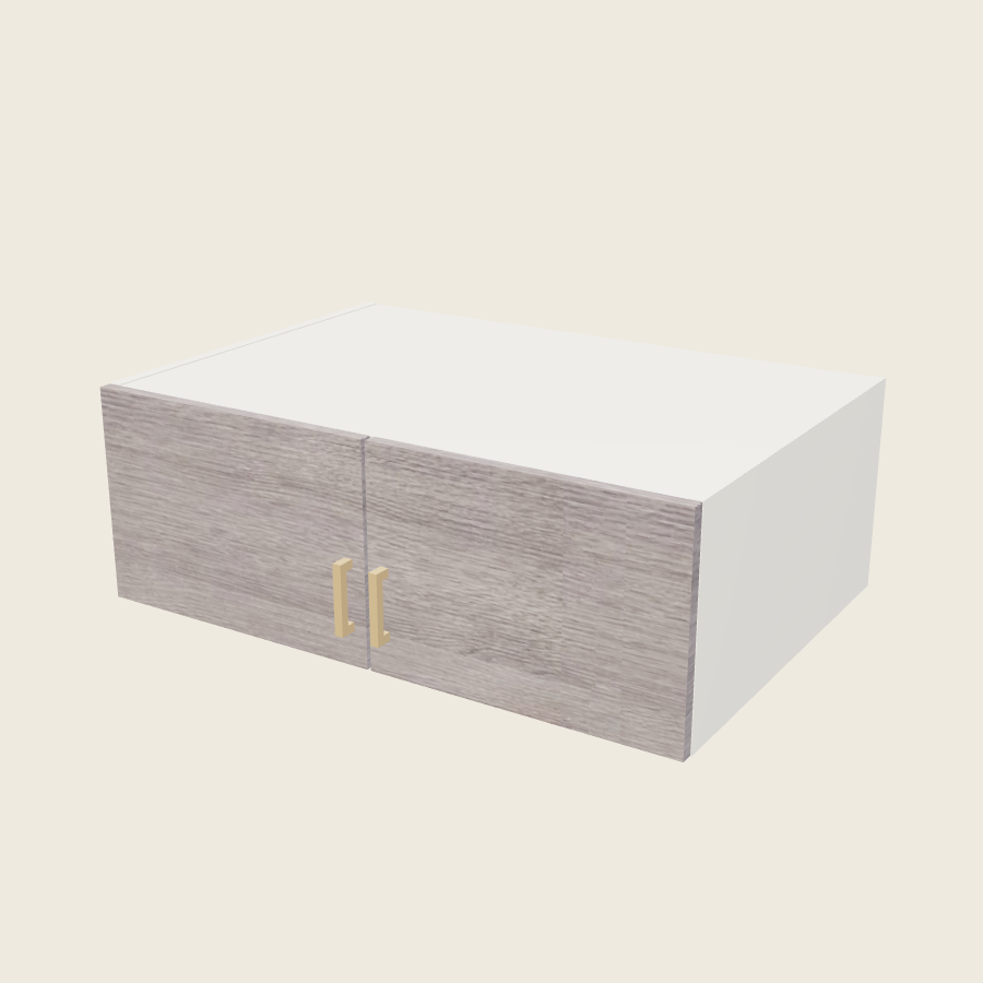 Torino Gray Wood Double Door Wall Cabinet - W361224 — 2020 catalog rendering; finish and installed options are illustrative