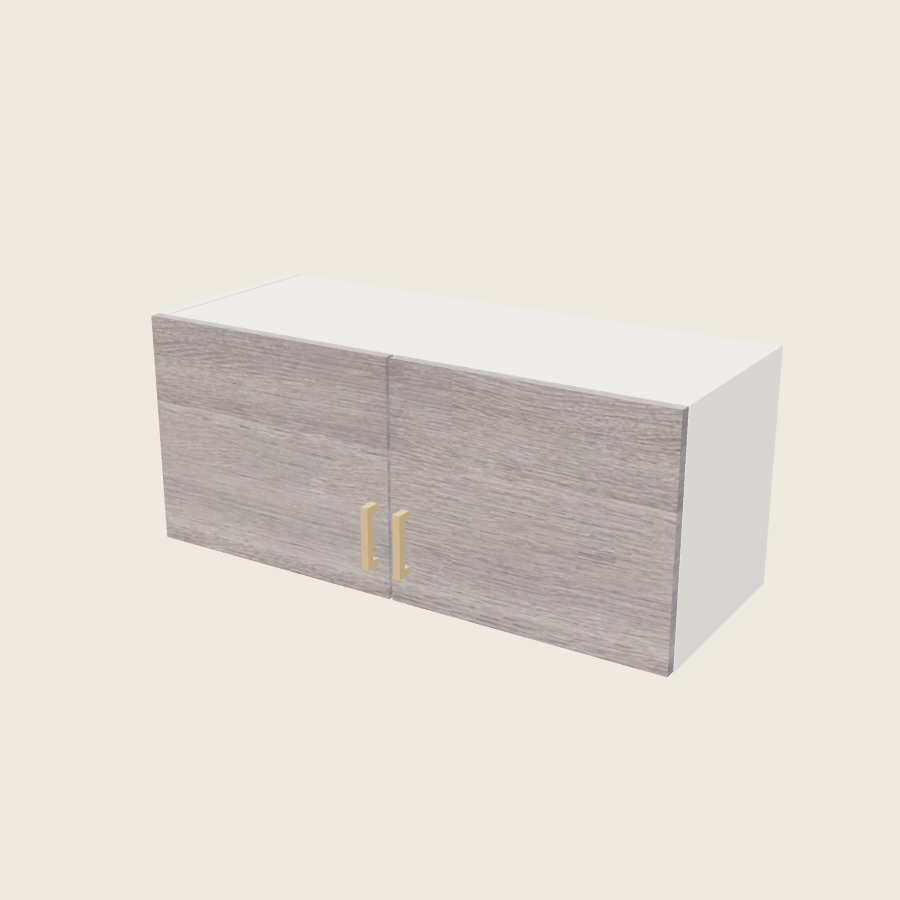 Torino Gray Wood Double Door Wall Cabinet - W3615 — 2020 catalog rendering; finish and installed options are illustrative