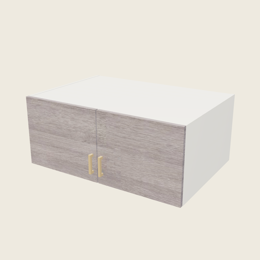 Torino Gray Wood Double Door Wall Cabinet - W361524 — 2020 catalog rendering; finish and installed options are illustrative