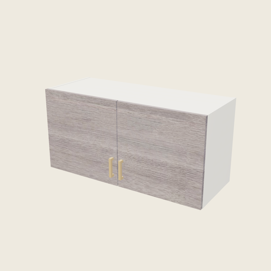 Torino Gray Wood Double Door Wall Cabinet - W3618 — 2020 catalog rendering; finish and installed options are illustrative
