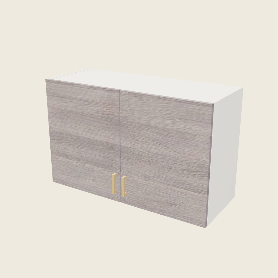 Torino Gray Wood Double Door Wall Cabinet - W3623 — 2020 catalog rendering; finish and installed options are illustrative