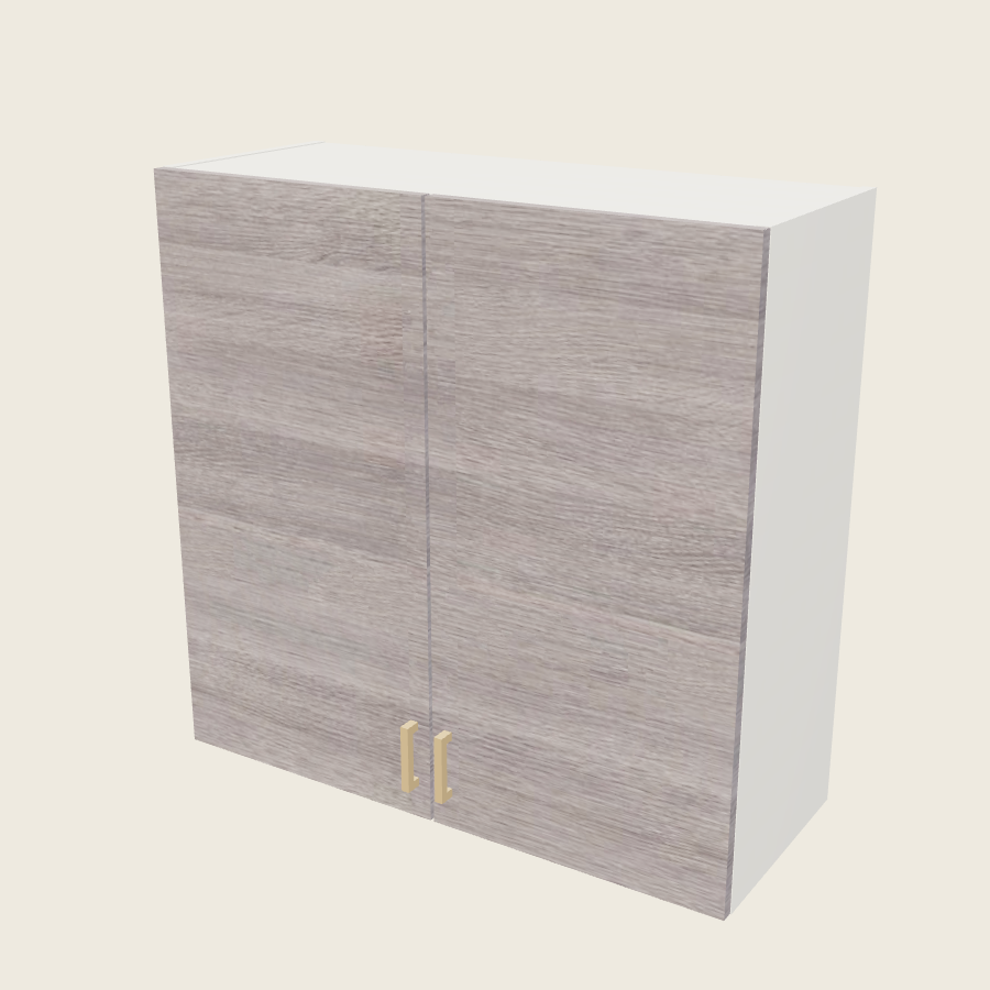 Torino Gray Wood Double Door Wall Cabinet - W3635 — 2020 catalog rendering; finish and installed options are illustrative