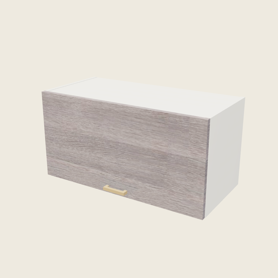 Torino Gray Wood Blum Aventos Flip Up Door Wall Cabinet - WFD3015-BLUM — 2020 catalog rendering; finish and installed options are illustrative
