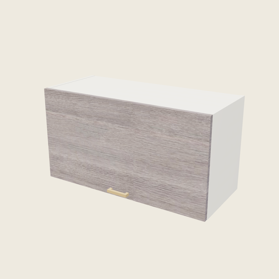 Torino Gray Wood Blum Aventos Flip Up Door Wall Cabinet - WFD3318-BLUM — 2020 catalog rendering; finish and installed options are illustrative