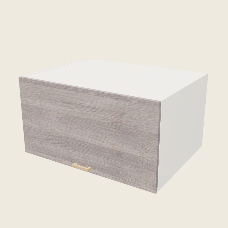 Torino Gray Wood Blum Aventos Flip Up Door Wall Cabinet - WFD331824-BLUM — 2020 catalog rendering; finish and installed options are illustrative