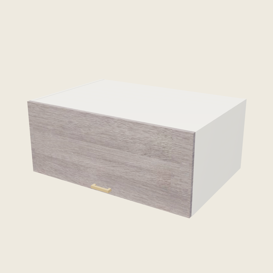 Torino Gray Wood Blum Aventos Flip Up Door Wall Cabinet - WFD361524-BLUM — 2020 catalog rendering; finish and installed options are illustrative