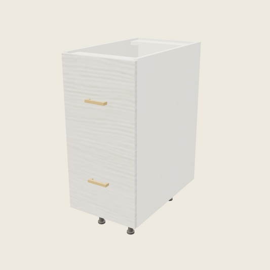 Torino White Pine Two Drawer Base - 2DB15 — 2020 catalog rendering; finish and installed options are illustrative