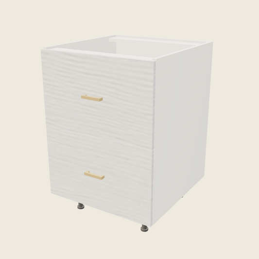 Torino White Pine Two Drawer Base - 2DB24 — 2020 catalog rendering; finish and installed options are illustrative