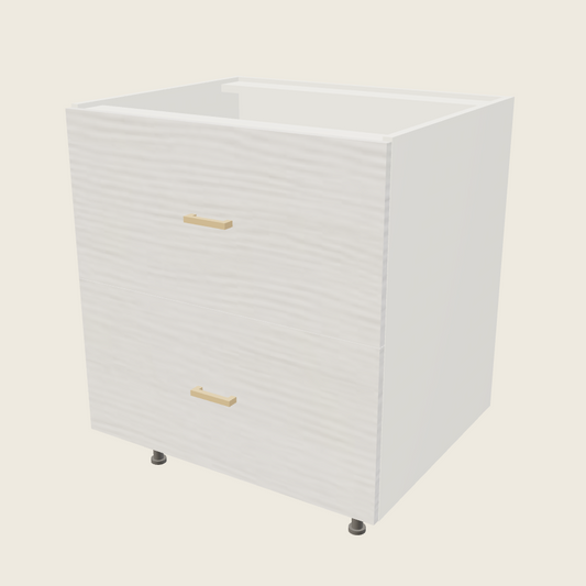 Torino White Pine Two Drawer Base - 2DB30 — 2020 catalog rendering; finish and installed options are illustrative