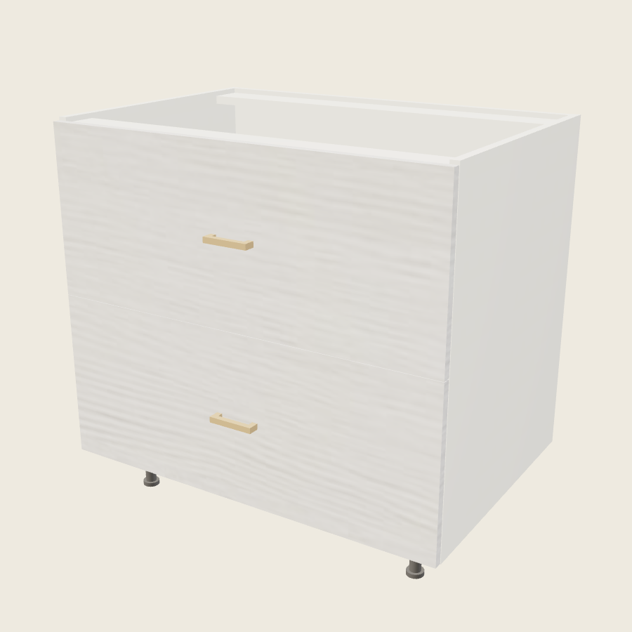 Torino White Pine Two Drawer Base - 2DB36 — 2020 catalog rendering; finish and installed options are illustrative