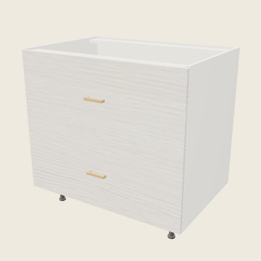 Torino White Pine Two Drawer Base - 2DB36 — 2020 catalog rendering; finish and installed options are illustrative