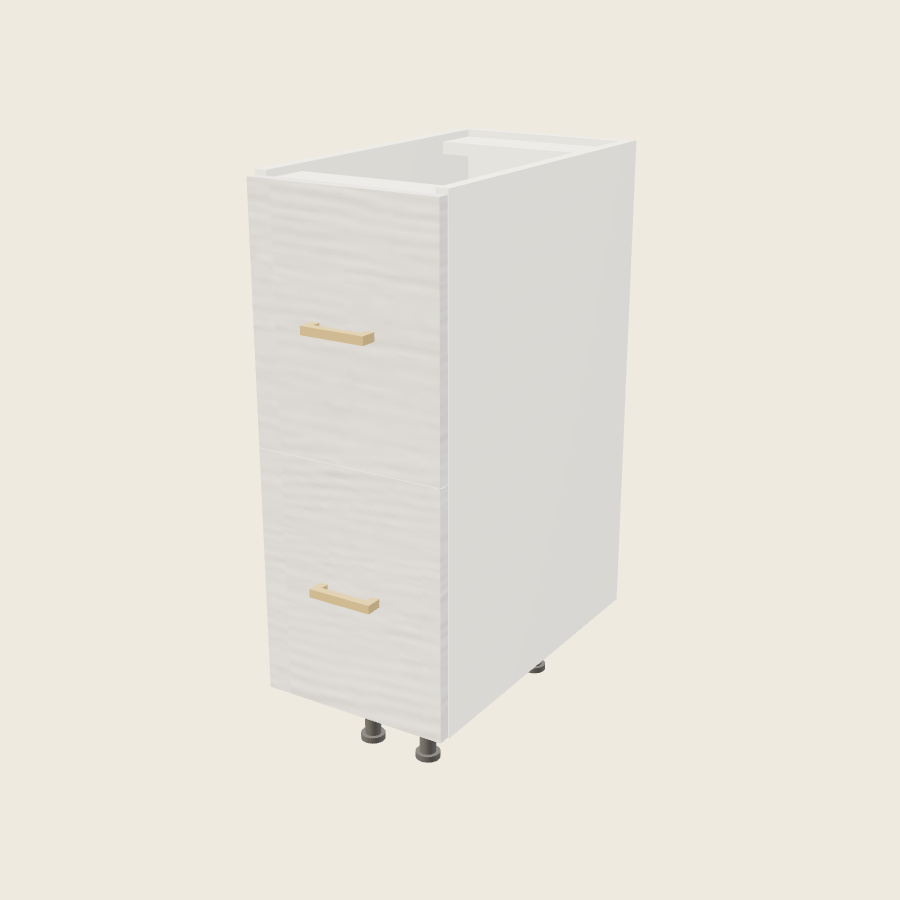 Torino White Pine Two Drawer Vanity Base - 2VDB12 — 2020 catalog rendering; finish and installed options are illustrative